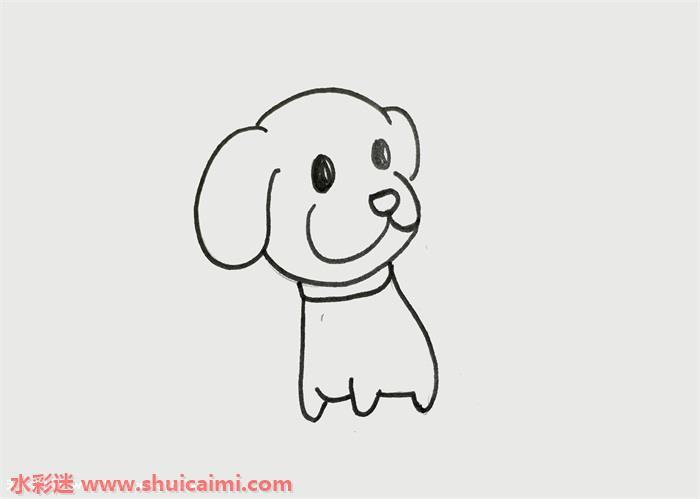 狗怎么画 狗简笔画简单易画彩色