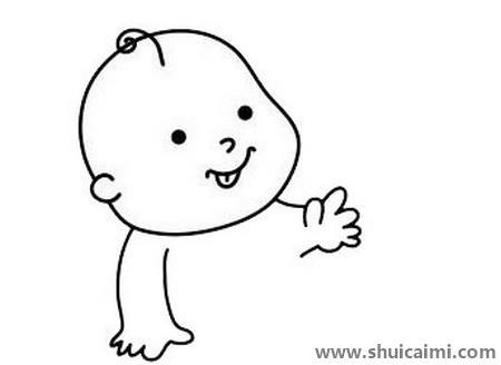 可爱的小婴儿简笔画教程