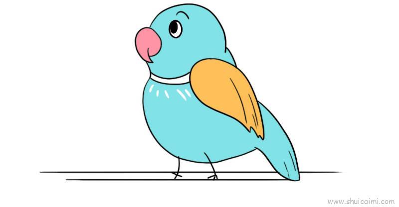 翠鸟儿童画怎么画 翠鸟简笔画顺序