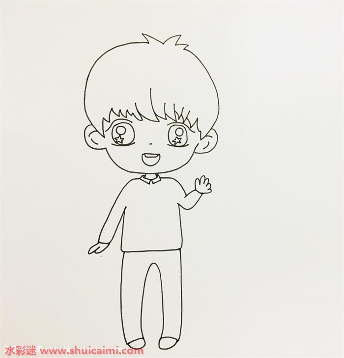 q版王源怎么画 q版王源简笔画简单易画彩色