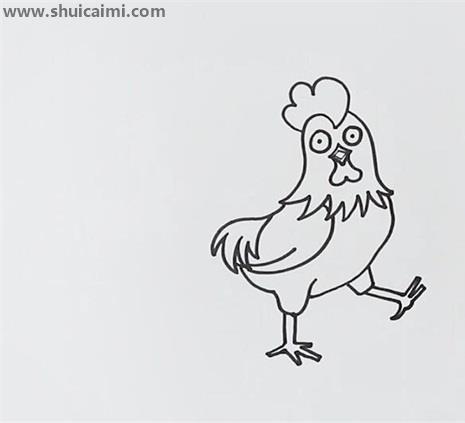 公鸡简笔画怎么画 公鸡简笔画图片