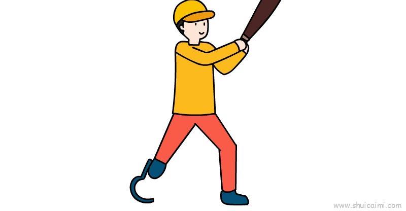 身残志坚儿童画怎么画 身残志坚简笔画顺序