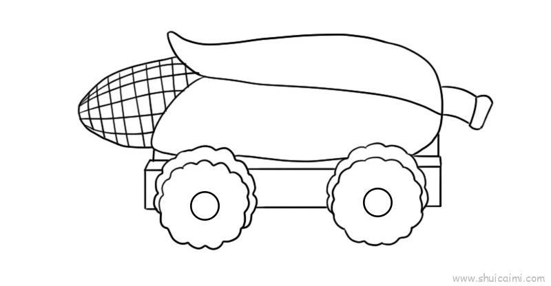 玉米加农炮儿童画怎么画 玉米加农炮简笔画图片大全