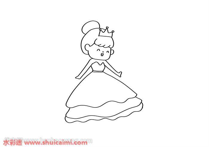 可爱公主怎么画 可爱公主简笔画漂亮