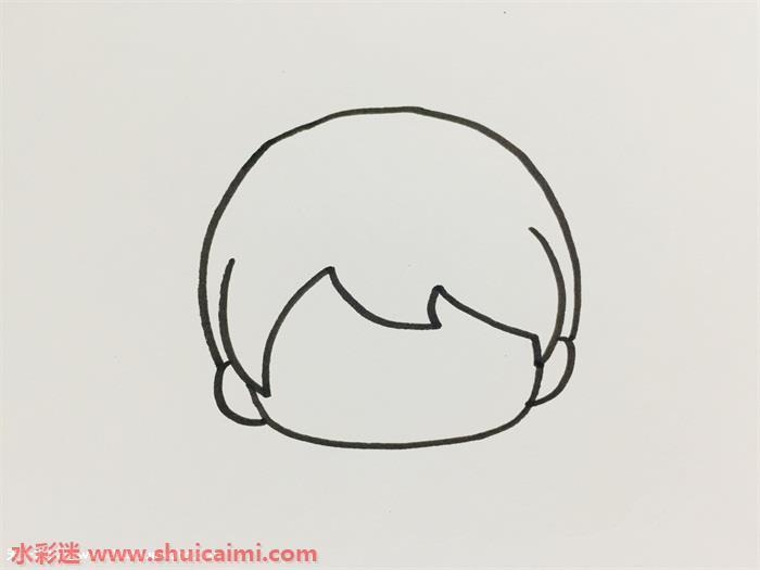 卡通动漫初音全身简笔画详细教程