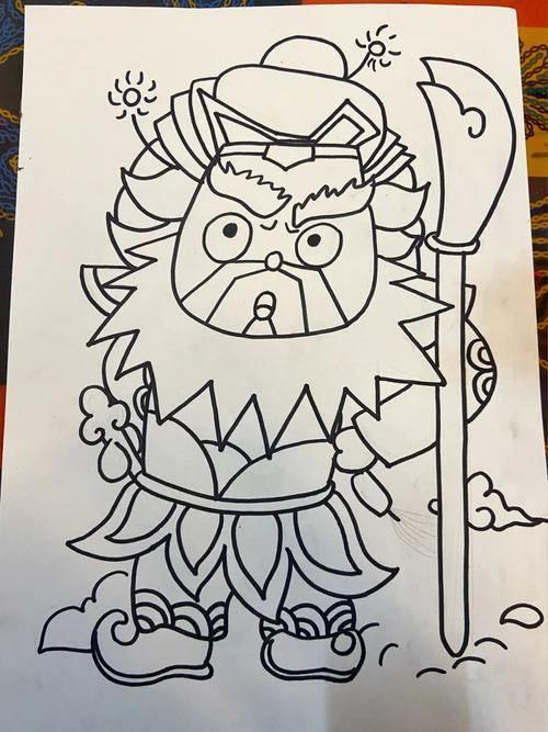 门神简笔画 门神简笔画极简幼儿园