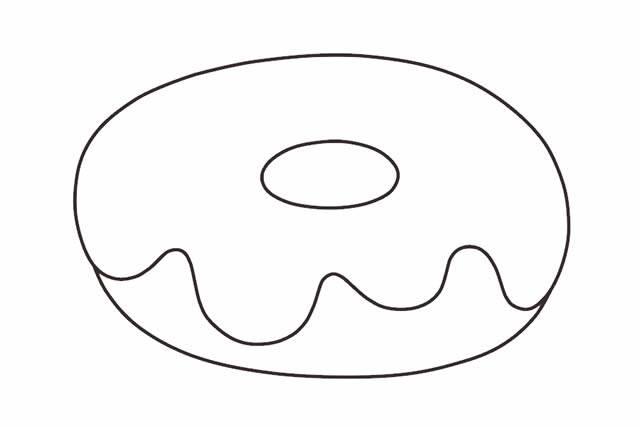 甜甜圈简笔画 甜甜圈简笔画图片