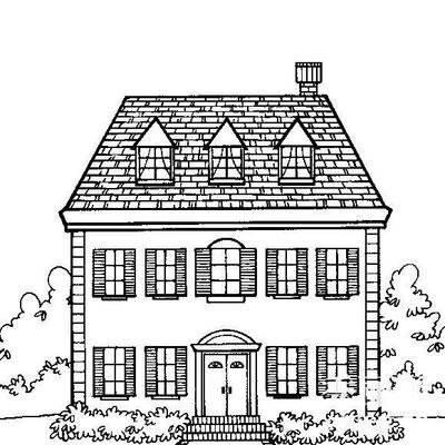 房子简笔画大全图片 幼儿房子简笔画大全图片