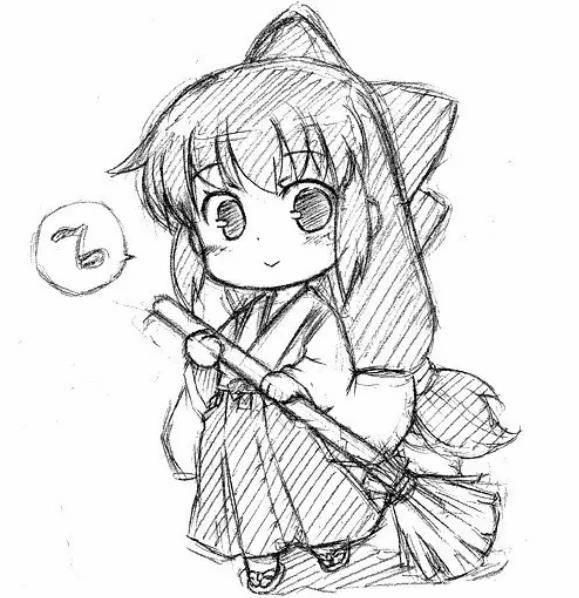 可爱人物简笔画 可爱人物简笔画卡通呆萌女孩