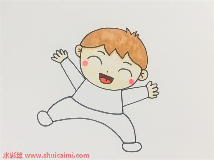 小孩怎么画 小孩简笔画简单彩色