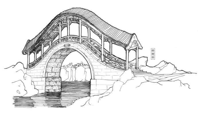 桥简笔画图片大全 海心沙桥简笔画图片大全