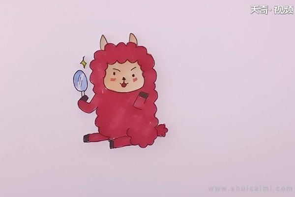 臭美小羊简笔画怎么画 臭美小羊简笔画简单