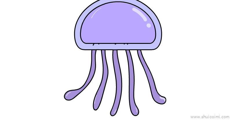 水母儿童画怎么画 水母简笔画画法