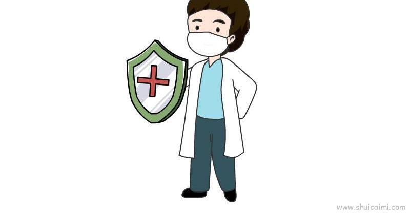 医生全身戴口罩儿童画怎么画 医生全身戴口罩简笔画简单又好看