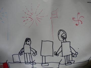 除夕夜放烟花简笔画图片 除夕夜放烟花简笔画图片彩色