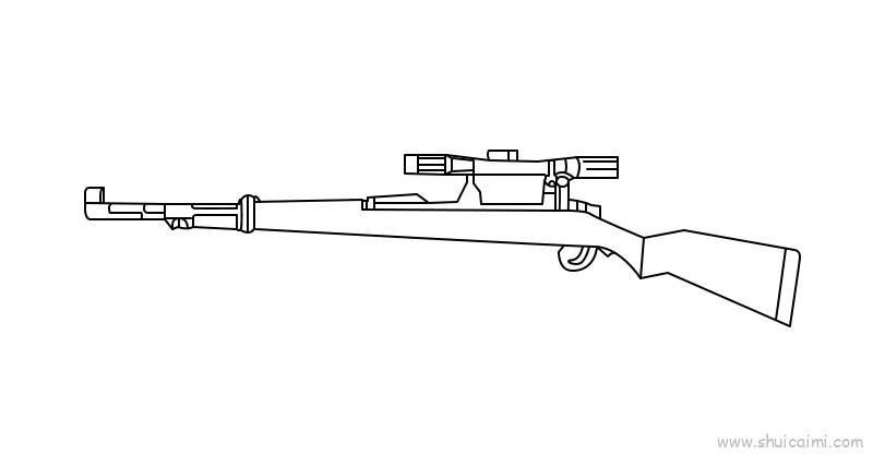 绝地求生98K儿童画怎么画 绝地求生98K简笔画好看