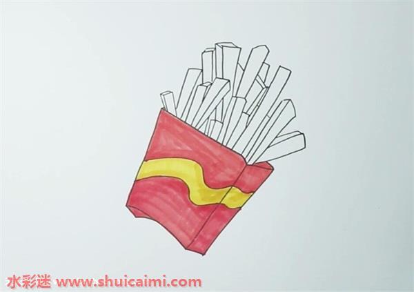 薯条怎么画 薯条简笔画彩色
