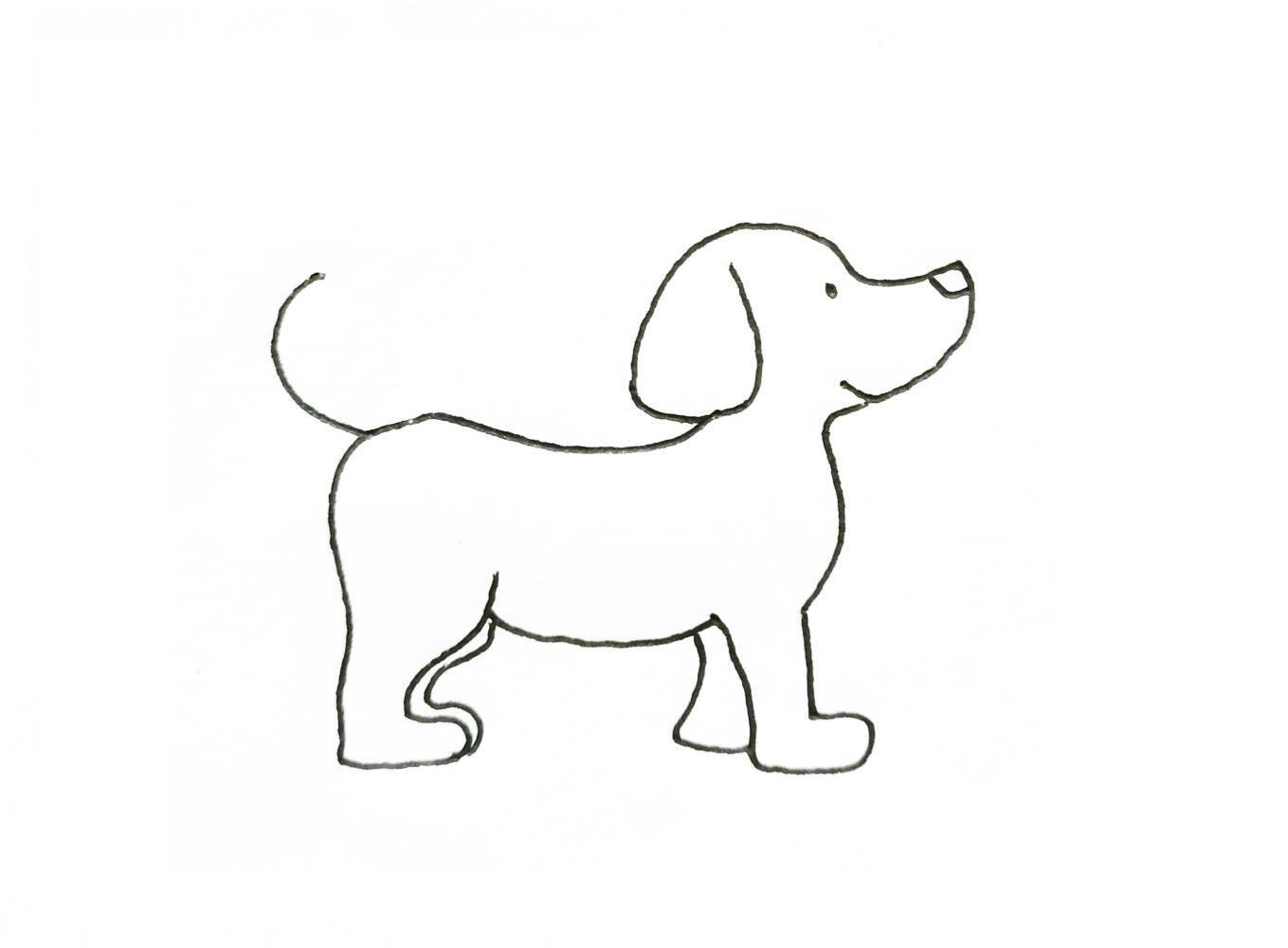 狗的简笔画 狗的简笔画简单又好看