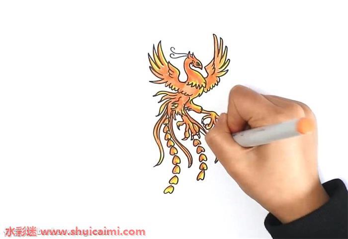 小学生凤凰怎么画 凤凰简笔画步骤