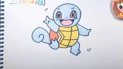 杰尼龟简笔画 杰尼龟简笔画最萌(一步一步教)