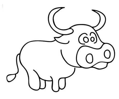 牛的简笔画图片大全 牛的简笔画图片大全可爱简单
