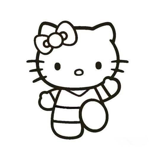 hellokitty简笔画 hellokitty简笔画带颜色
