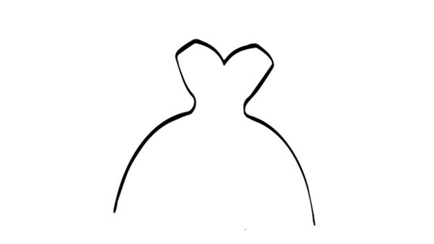 礼服简笔画怎么画 礼服简笔画画法