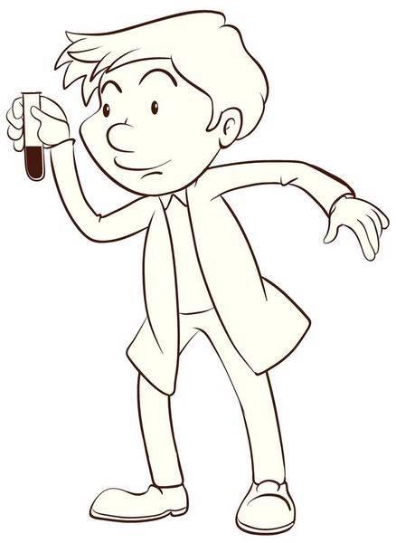 科学家简笔画 科学家简笔画彩色