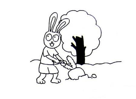 拔萝卜简笔画 拔萝卜简笔画场景图