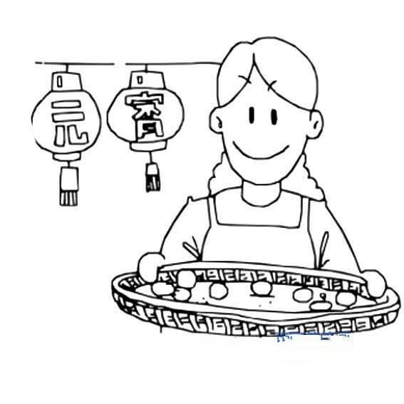 元宵节简笔画 元宵节简笔画图片