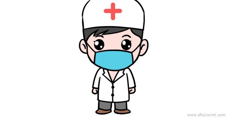 医生戴口罩儿童画怎么画 医生戴口罩简笔画画法