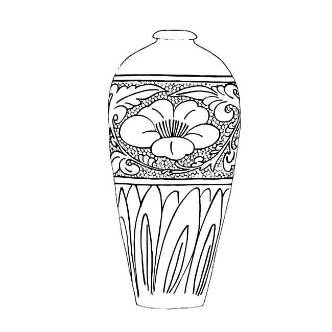 花瓶简笔画 花瓶简笔画彩色