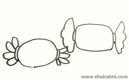 彩色糖果儿童简笔画