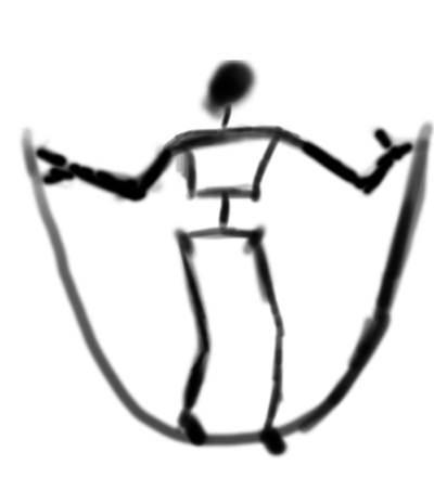 跳绳简笔画 跳绳简笔画男孩卡通