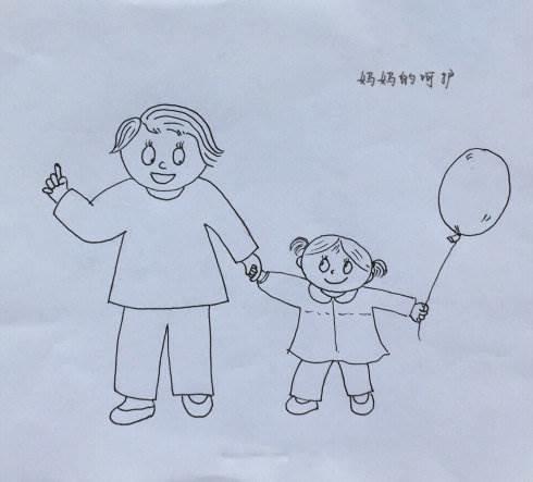 关于母爱的简笔画 关于母爱的简笔画带颜色