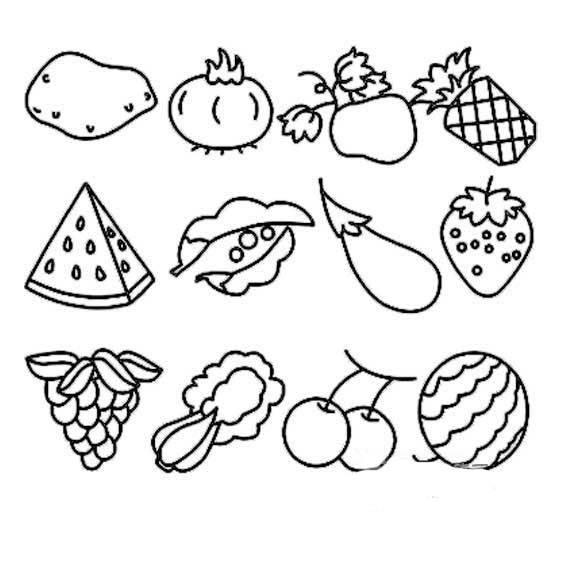 蔬菜简笔画 蔬菜简笔画图片带颜色