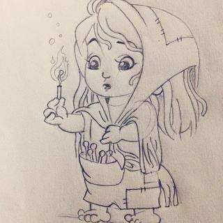 卖火柴的小女孩简笔画 卖火柴的小女孩简笔画