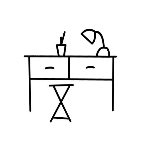 书桌简笔画 书桌简笔画简单又漂亮