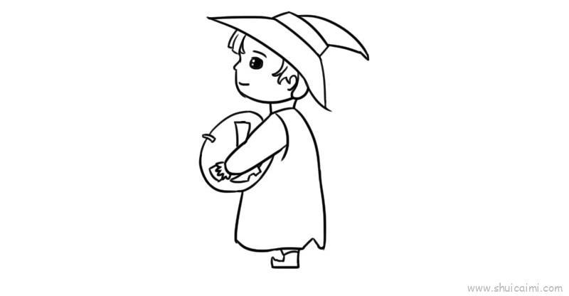 抱南瓜儿童画怎么画 抱南瓜简笔画好看