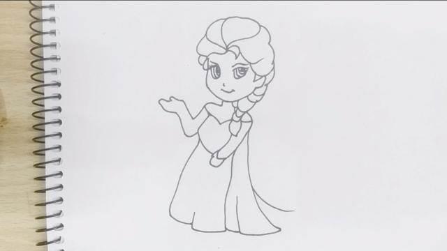 爱莎公主简笔画图片 爱莎公主简笔画图片简单漂亮