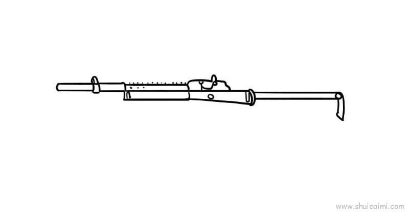 m416突击步枪儿童画怎么画 m416突击步枪简笔画顺序