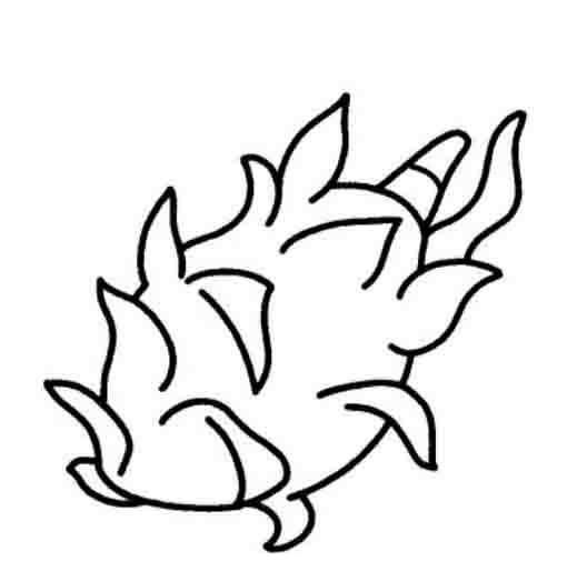 火龙果简笔画 火龙果简笔画图片带颜色