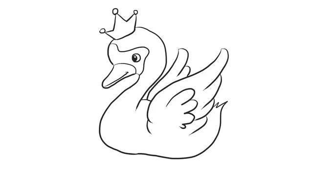 天鹅的简笔画图片大全 天鹅的简笔画图片大全可爱
