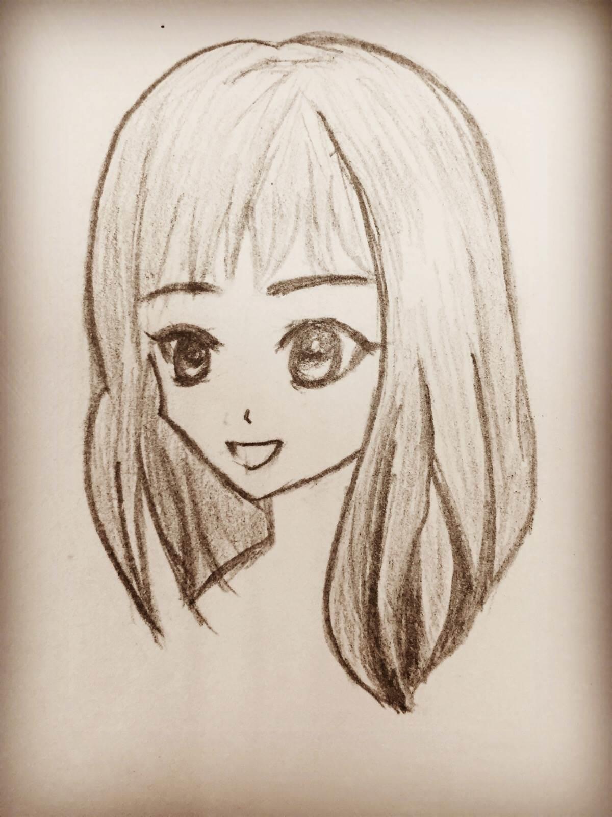 自画像简笔画女生 自画像简笔画女生全身