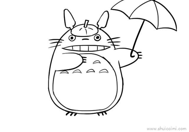 龙猫儿童画怎么画 龙猫简笔画步骤