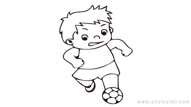 踢足球简笔画怎么画 踢足球简笔画图片大全