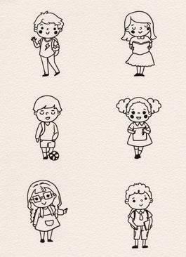人简笔画全身 儿童小人简笔画全身