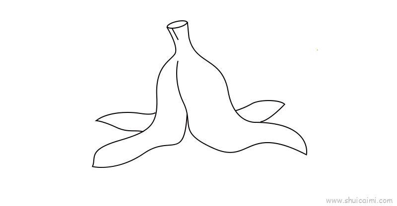 香蕉皮儿童画怎么画 香蕉皮简笔画简单又好看