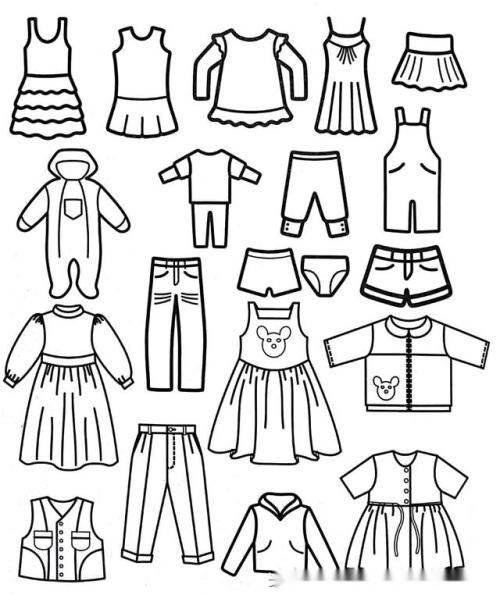 衣服简笔画 衣服简笔画彩色