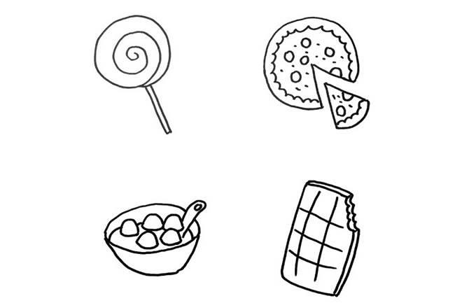 食物简笔画 食物简笔画零食